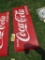 Vintage Drink Coca-Cola In Bottles Porcelain Sled Sign