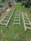 (3) aluminum extension ladders