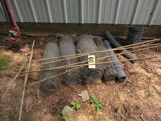 Chicken wire and barbed wire