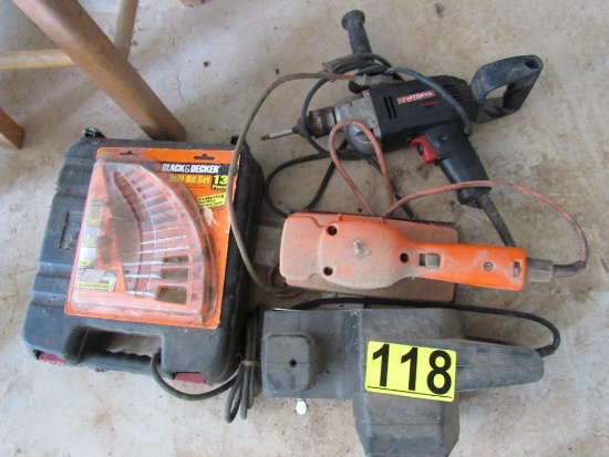 Belt sander, craftsman drill and bits