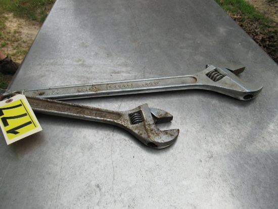 (2) adjustable wrenches 15" and 24"