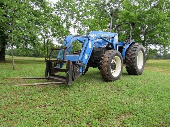 New Holland TN75 Tractor with Loader, bucket and h 1269 hours showing