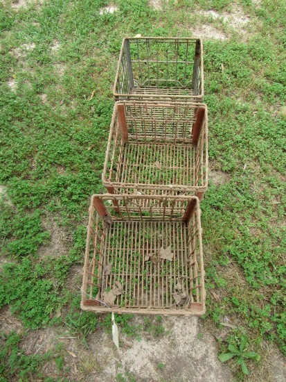 Vintage metal crates