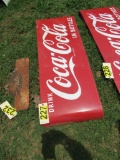 Vintage Drink Coca-Cola In Bottles Porcelain Sled Sign