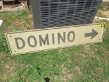 Wooden Domino sign