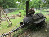 Custom built BBQ grill/smoker with gas starter, 84 No title