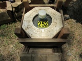 Large glass bottle with wooden crate, 6.5 gal