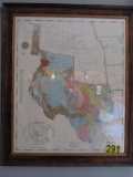 1845 Map of Texas Republic Custom Framed published in 1986 31