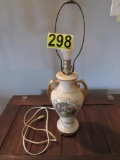 Martha Washington table lamp, Legrand Prix 24 carat gold china