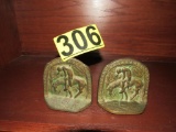 The Last Trail - style 1- brass book ends