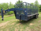 CM Trailer, 20' GN Livestock Trailer. SR# 91641-  SALES WITH BILL OF SALE ONLY!