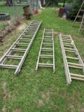 (3) aluminum extension ladders