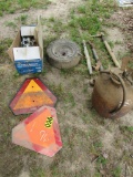 Air tanks, top links, tail wheel and trailer jack