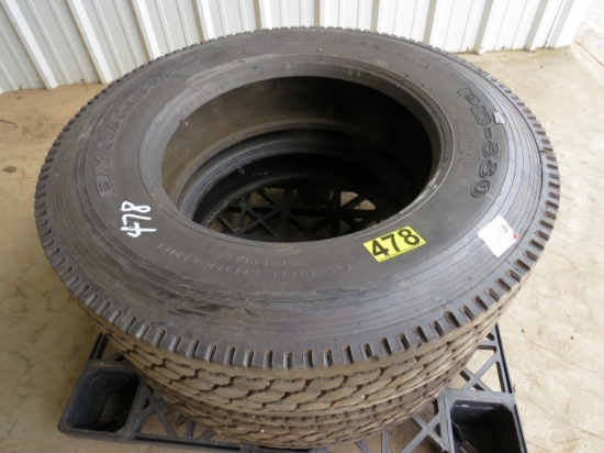 (2) DynaTrac 11R-24.5 tires PD-880