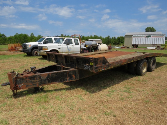 Dual tandem heavy duty trailer