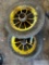(2) 5.00-15 Tractor tires w/spoke wheels