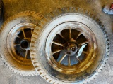 (2) 6.00-16 tractor tires w/spoke wheels
