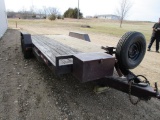 18 ft Bumper Car trailer, w/dove tail, tandem axles