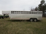 Featherlite aluminum 5th wheel stock trailer