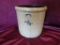 Salt glaze unusual 2 gal. target/tail bottom marked (inside chip)