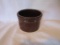 1 lb. low butter jar, brown, bottom signed