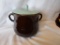 Oomph bean pot/lid 6 inches (chip under lid)