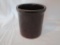 Peoria pottery dark brown crock 5 inches high