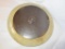 9 inches brown/white button crock Salt glaze lid