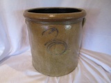 Salt glaze elephant leaf 3 gal. standalone number (crack, chip)