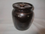 Albany Slip preserve jar (lid has chip)