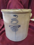 3 gal. Salt glaze target (top rim chip/handle)