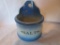 Vintage Blue/white Stoneware Hanging Salt Box