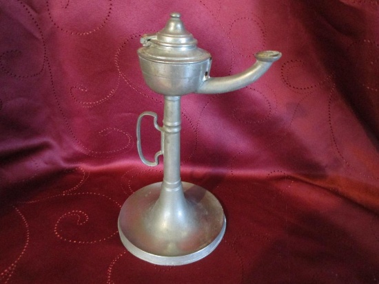Vintage Metal Aladdin Style Lamp, (broken Lid Hinge)