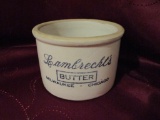 Western 2 Lb Adv. Butter Crock, Lambrechts Adv, Milwaukee, Chicago