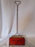 Antique Adv. Metal Dust Pan With Metal Handle , Farmers Elev. Co. F.J. Hage