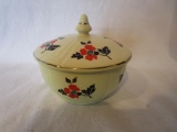 Vintage Halls Red Poppy Coverd Candy Dish 5 1/4