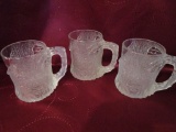 Set Of 3 Flintstones Roc Donald's Glass Mugs