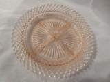 Miss America Pink Depression Glass Divided Relish Tray