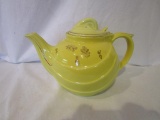 Vintage 6 Cup Hall # 0799 Canary Yellow Teapot W/gold 6 1/4