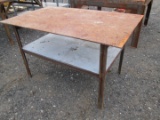 3' x 5' Steel Table With Shelf