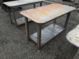 Steel Table With Shelf