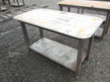 Steel Table With Shelf