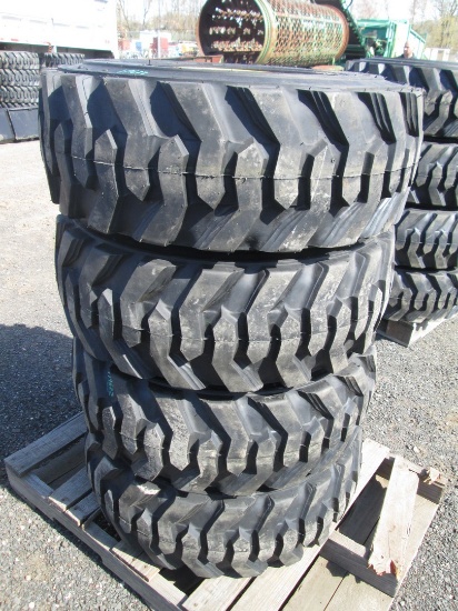 (4) 12-16.5 Tires On Steel Rims