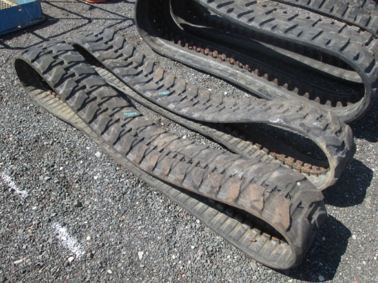 (2) Rubber Mini Excavator Tracks