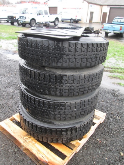 (4) 295/75R22.5 Tires