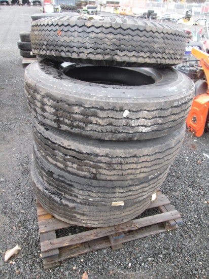 (4) Goodyear 10R22.5 NEW AND UNUSED Tires,