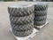 Set of (8) Rubber Tire Excavator Wheels and Tires