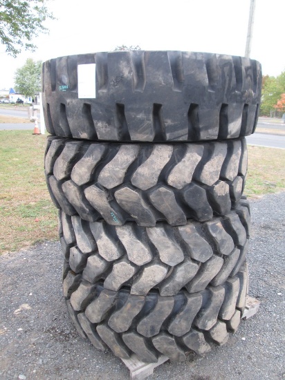 (4) 17.5R25 Radial Wheel Loader Tires