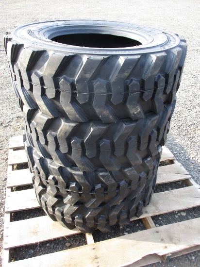 (4) 10-16.5 Skid Steer Tires