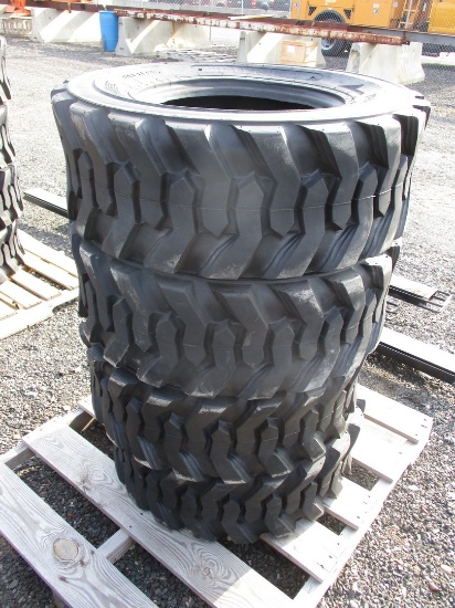 (4) 12-16.5 Skid Steer Tires